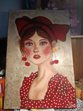 Pintura al óleo Lolita pirtora tardía pero con ace