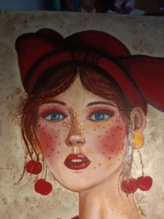 Pintura al óleo Lolita pirtora tardía pero con ace