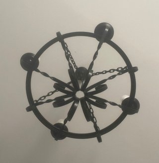 Lámpara de techo negra de metal