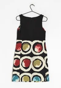Vestido Desigual Negro Multicolor Talla M