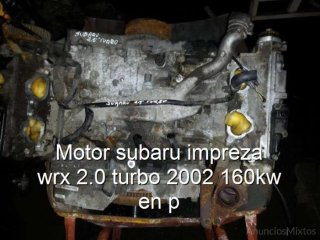 Motor subaru impreza wrx 2.0 turbo 2002 160kw en p