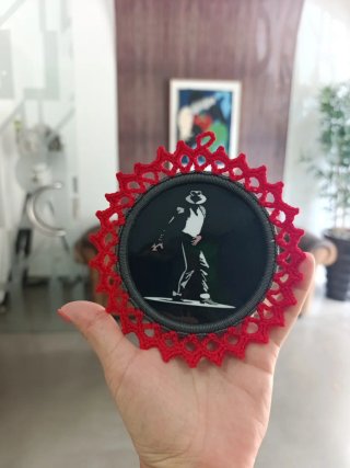 Michael Jackson Decoração Crochê