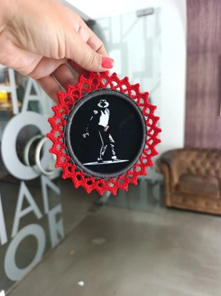 Michael Jackson Decoração Crochê