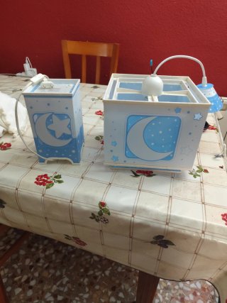 Lámparas infantiles de luna y estrellas