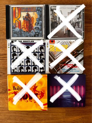CDs Muse, Beatles, Jungle, Kasabian, The Verve y +