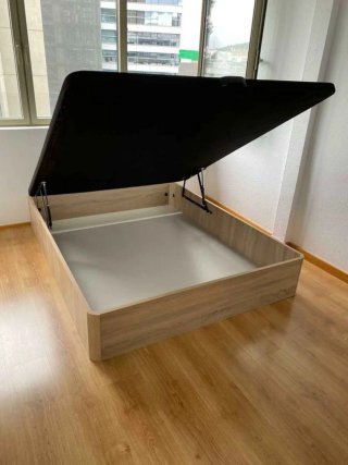 Canapé abatible madera y colchón