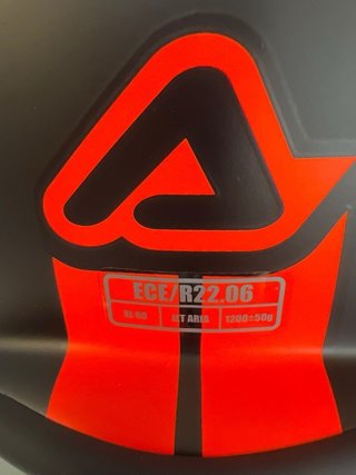 Casco moto XL trial jet Acerbis naranja fluor