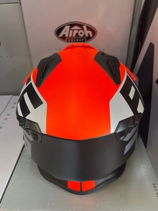 Casco moto XL trial jet Acerbis naranja fluor