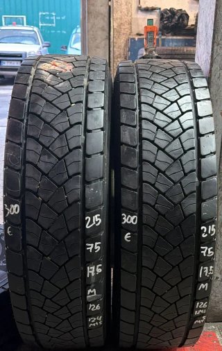 215 75 17.5 M DUNLOP RUEDA CON LLANTA USADA
