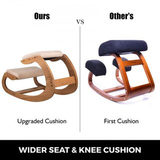 Silla de Rodillas Ergonómica con Capacidad de Carga de 99.8 kg Silla de Escritorio en Postura de Rodillas con Cojín para las Caderas Silla Ergonómica de Rodillas para Oficina en Casa Buena Postura...