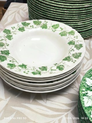 Vajilla Churchill Green Ivy - 42 piezas