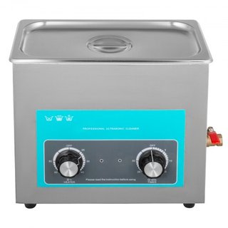 Limpiador ultrasónico de 6.5L Limpiador de joyas con temporizador y calefacción para limpieza de joyas Control de perilla Gafas Anillos Dentaduras Instrumentos musicales