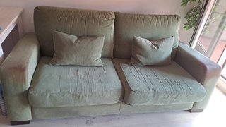 Sofá 3 plazas tela beige