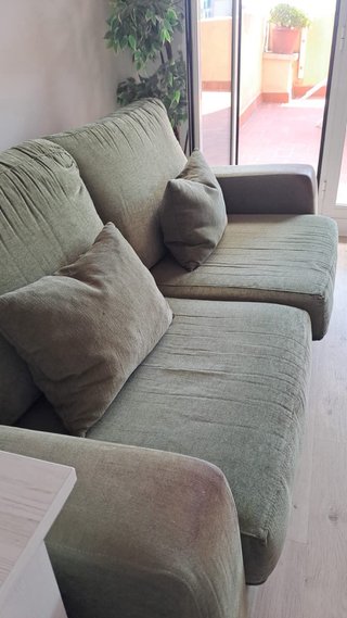 Sofá 3 plazas tela beige