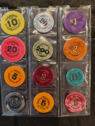 12 Fichas de Casino Francesas