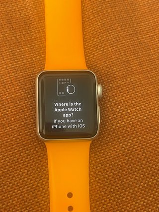 Apple Watch S3 38mm Plata Correa Naranja