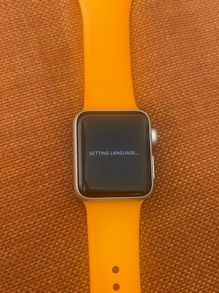 Apple Watch S3 38mm Plata Correa Naranja