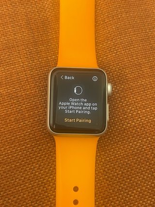 Apple Watch S3 38mm Plata Correa Naranja