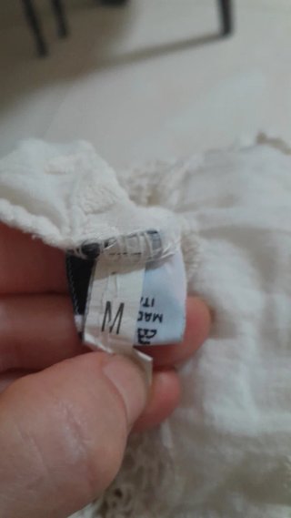 Camicetta in cotone con pizzo