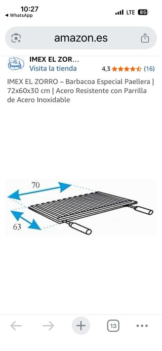 Barbacoa de hierro, un solo uso