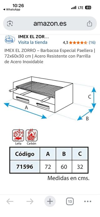 Barbacoa de hierro, un solo uso