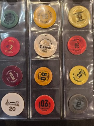 12 Fichas de Casino Francesas