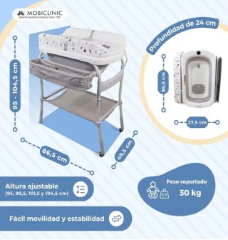 Cambiador Bebé Mobiclinic con Bañera 2 en 1