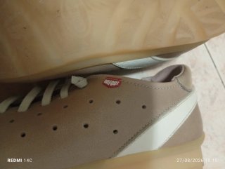 Deportivas Piel Mujer Beige/Oro