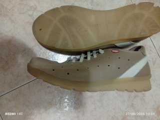 Deportivas Piel Mujer Beige/Oro