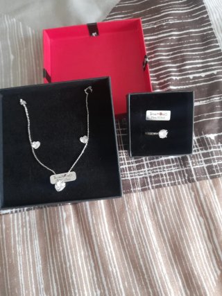 Conjunto Time Road Pendientes y Anillo Plata