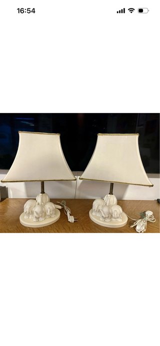 Coppia Abat-jour Vintage Elefanti