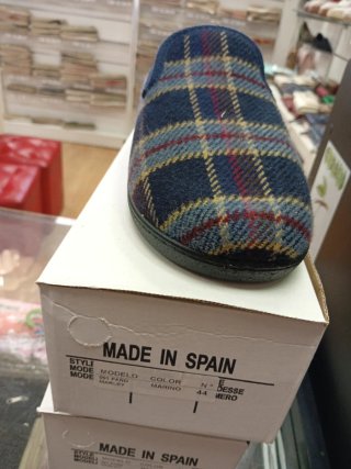 Zapatillas de estar por casa a cuadros T44