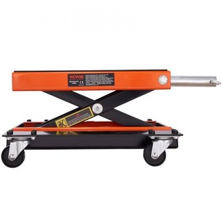 Elevador de Motocicleta ATV Scissor Jack Dolly 499.5 kg Plataforma Ancha y Manivela