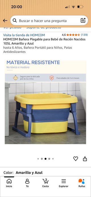 Bañera Plegable Bebé
