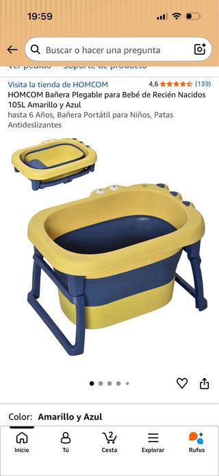 Bañera Plegable Bebé