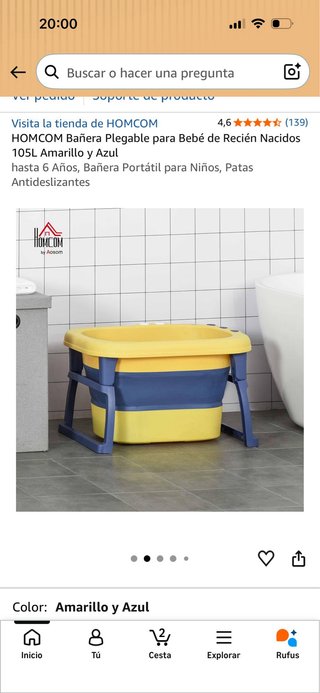 Bañera Plegable Bebé