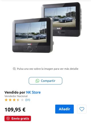 Reproductor DVD Portátil BSL 7 Dual