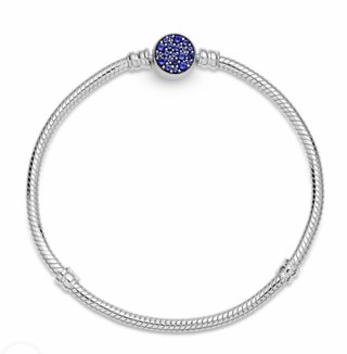 Pulsera Pandora Plata con Circonitas Azules.