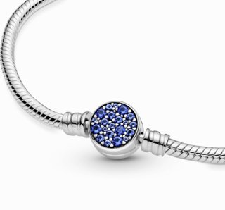 Pulsera Pandora Plata con Circonitas Azules.