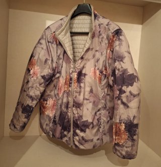 Chaqueta reversible mujer gris y morado