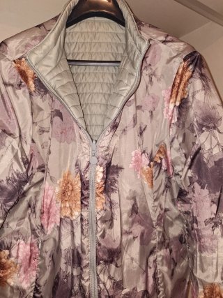 Chaqueta reversible mujer gris y morado