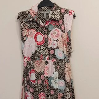 Vestido camisero largo estampado floral Talla S