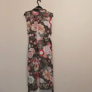 Vestido camisero largo estampado floral Talla S