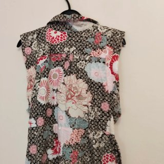 Vestido camisero largo estampado floral Talla S