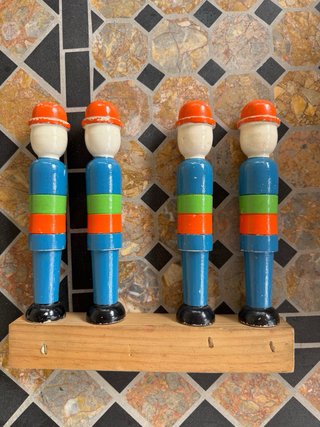 Juego bolos payasos madera maciza