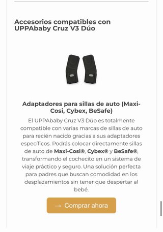 UPPABABY CRUZ  Capazo+Silla paseo+Portabebé+BASE