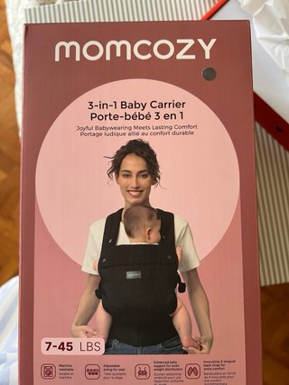 Mochila Portabebés Momcozy Gris porteo
