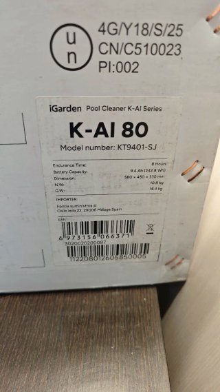 Robot Limpia Piscinas iGarden K-AI 80