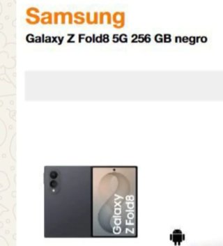 Samsung Galaxy Z Fold8 5G 256GB Negro