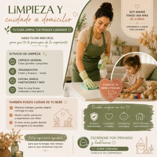 Servicio de limpieza y cuidado de niños